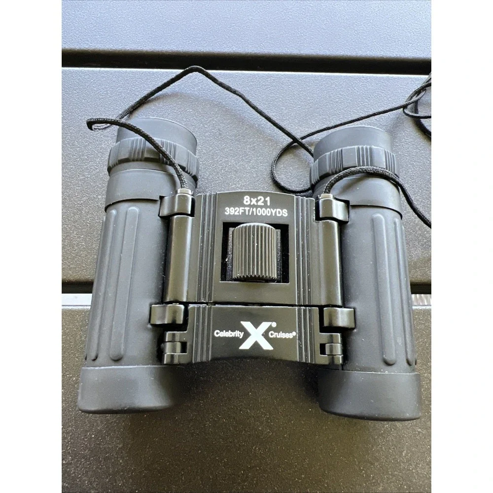Celebrity Cruises Compact Binoculars 8x21 Folding Pocket Travel Optics W/ Case